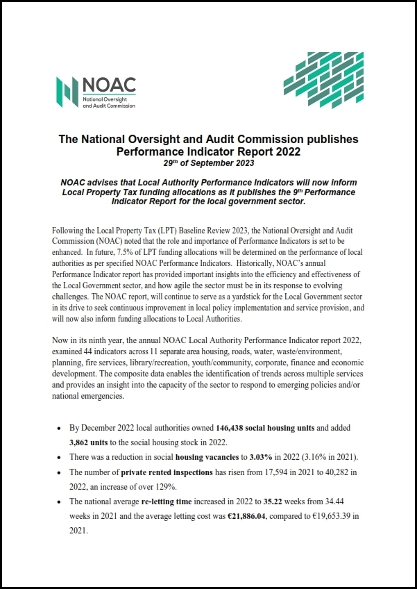 NOAC Performance Indicator Report 2022 - Pt 1